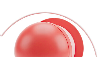 Abstract Red and Pink Geometric Shapes