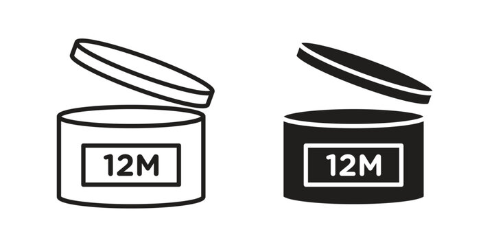 12M icon in a simple line art style. EPS10