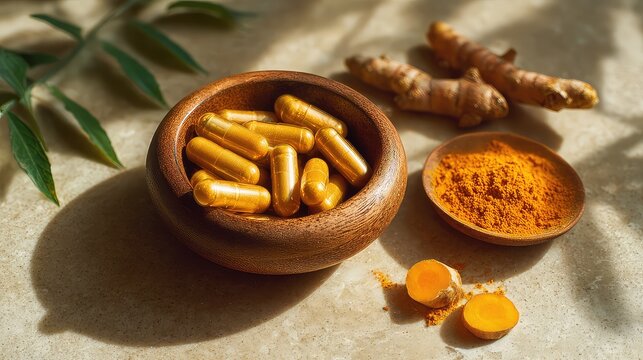 Turmeric curcumin extract capsules, Herbal Medicine, Natural Medicine, Herbal treatment