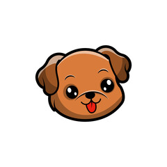 Fototapeta premium an illustration of a cute dog head