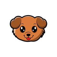 Fototapeta premium an illustration of a cute dog head