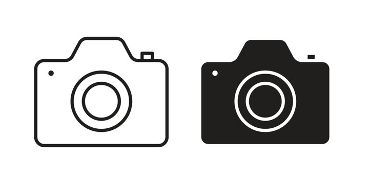 Camera icon in a simple line art style. EPS10