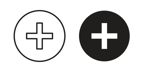 Obraz premium Add icon outline vector set. icon vector isolated on white background. EPS 10