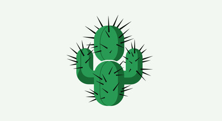 Fototapeta premium Green prickly pears cactus plant.