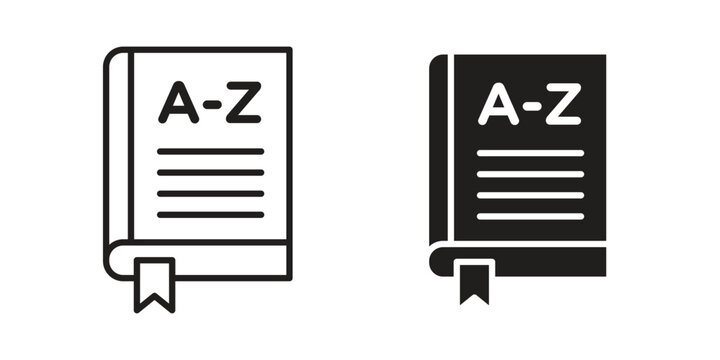 Dictionaries icon in a simple line art style. EPS10