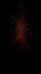 Fototapeta premium On the black background, there are evenly distributed, sandy-like yellow particles, resembling old film stock or cosmic dust, giving the picture a warm simulated texture
