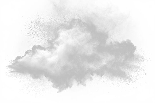 A gray cloud with a lot of small particles