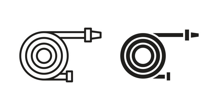 Hose icon in a simple line art style. EPS10