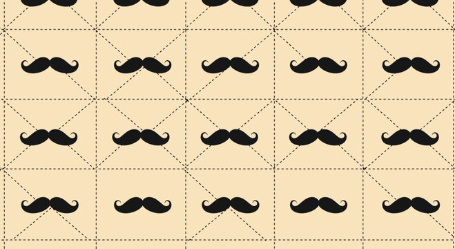 mustache pattern background, seamless design