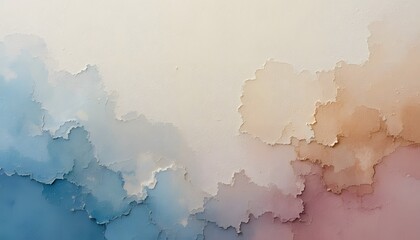 Obraz premium Abstract Watercolor Wash Background with Soft Blue and Warm Tones.