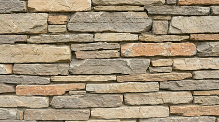 Obraz premium Natural Stone Wall Texture Background - Rustic and Textured Masonry Pattern