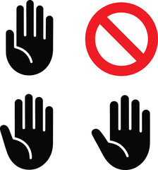 Obraz premium Image depicting the prohibition of certain hand gestures in a specific context.