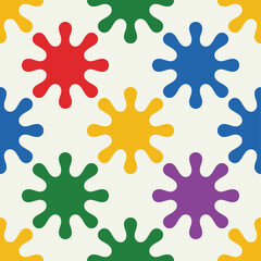 Vibrant Paint Splash Seamless Pattern