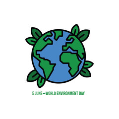 World Environment Day Earth Icon