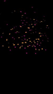 Confetti Green Screen Video Background, Colorful Falling Confetti Overlay for Chroma Key, Green Screen Video