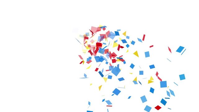 Confetti Green Screen Video Background, Colorful Falling Confetti Overlay for Chroma Key, Green Screen Video