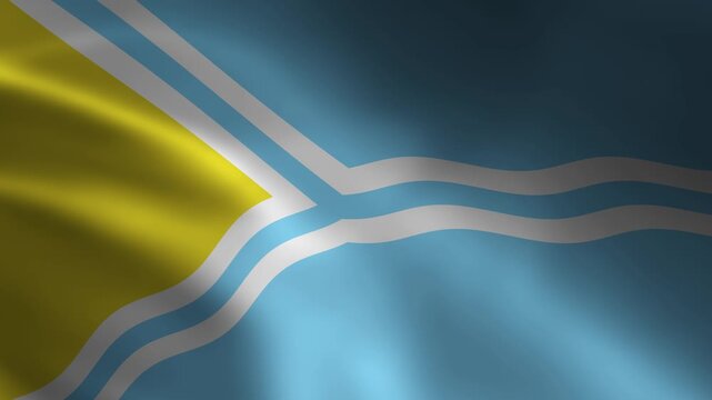 Tuva Country Flag Waving In Air Full Screen Animation