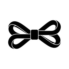 Naklejka premium Black Bow Tie Icon Vector Illustration