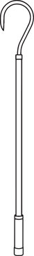 Fish Gaff Pole Line Art Icon