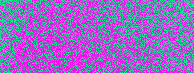 Fototapeta premium Pink and green glitch background with grainy noise pattern and gradient texture for digital art projects and retro aesthetic designs. Abstract digital texture with glitch effect. vintage screen aesthe