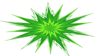 Green starburst explosion graphic © Doni
