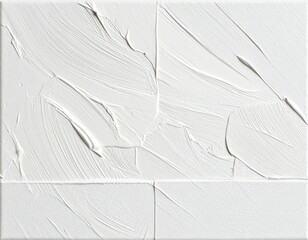 White Plaster Texture Surface with Horizontal and Angled Lines in Full Frame