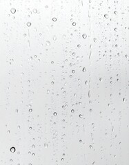 Rain Drops on Glass with Soft White Light Background Texture