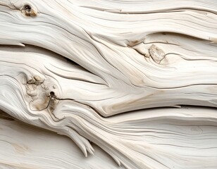 Detailed Close up of Weathered Light Gray Driftwood Bark Texture Macro Shot