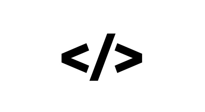 Code symbol representing programming and coding concepts.