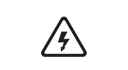 A universal safety warning symbol depicting a lightning bolt within a prominent triangular frame, indicating high voltage electricity and potential danger, essential for ensuring electrical safety