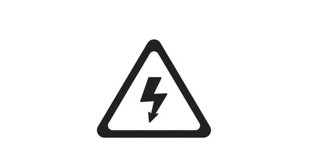 Standardized warning symbol illustrating an electrical hazard, a bold lightning bolt inside a triangle, universally signifying high voltage and the importance of safety precautions