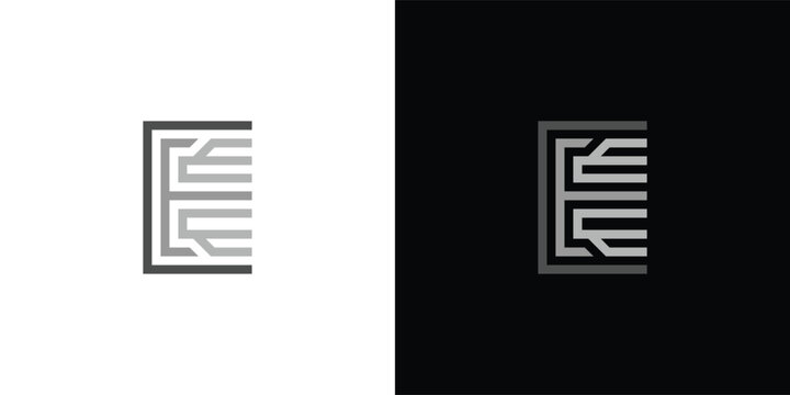 The letter 'E' logo is formed from digital circuit lines on a white or black background. It represents electronics, engineering, energy, efficiency, and the digital age.