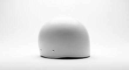 Fototapeta premium White Helmet on White Background, Minimalist Studio Shot.
