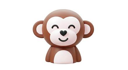 Naklejka premium Cute Cartoon Monkey Character