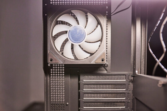 The fan on the computer case