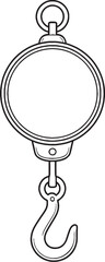 Mechanical Hanging Scale Line Art Icon © VanChien