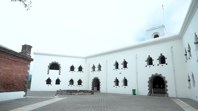 The former prison building that has been restored. This building is located in Ambarawa, Indonesia.