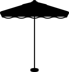 Umbrella icon. Types of umbrellas collection vector silhouette. April showers bring May flowers. Season Rain Protection Concept Flat Design