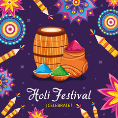 happy holi wishes vector background design 05 © AllSketchArt