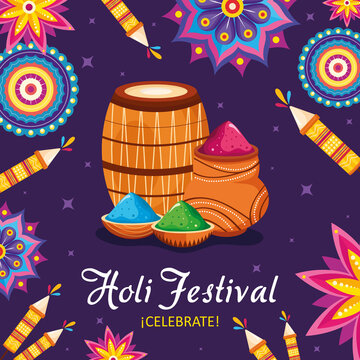 happy holi wishes vector background design 05