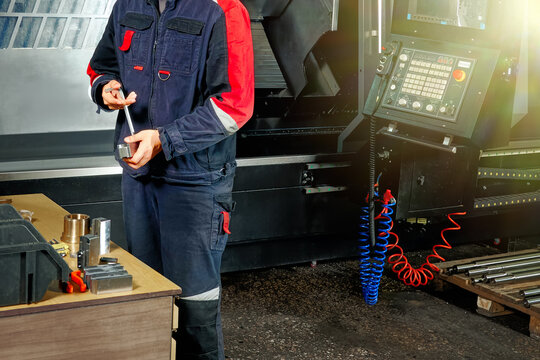 Large industrial machine for the production of steel parts in heavy industry.