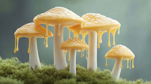 Captivating Yellow Mushrooms: A Glimpse into Nature's Delightful Flora and Serenity in the Forest Underworld