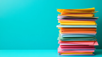 Education concept with stack of books on a table