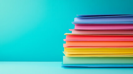 Education concept with stack of books on a table