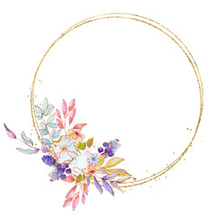 Flower watercolor frame for wedding, birthday, card, background, invitation, wallpaper, sticker, decoration etc.
