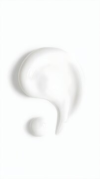 Smooth White Cream Swirl for Skincare and Beauty Products