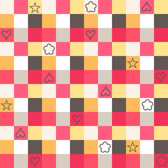 Trendy Multicolor Checkered Textile Pattern
