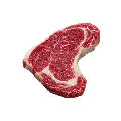 Fototapeta premium Raw ribeye steak isolated on transparent background