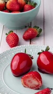 Morango do Amor or Love Strawberry, brazilian dessert