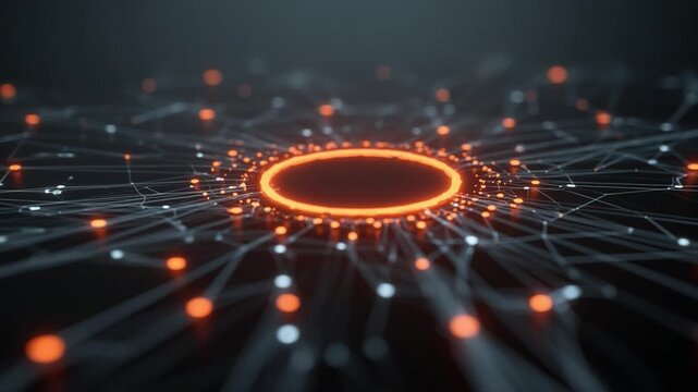 Digital Nexus: A radiant, futuristic digital interface, showcasing a network of interconnected data points, pulses with an electric glow, symbolizing the intricate web of modern technology.